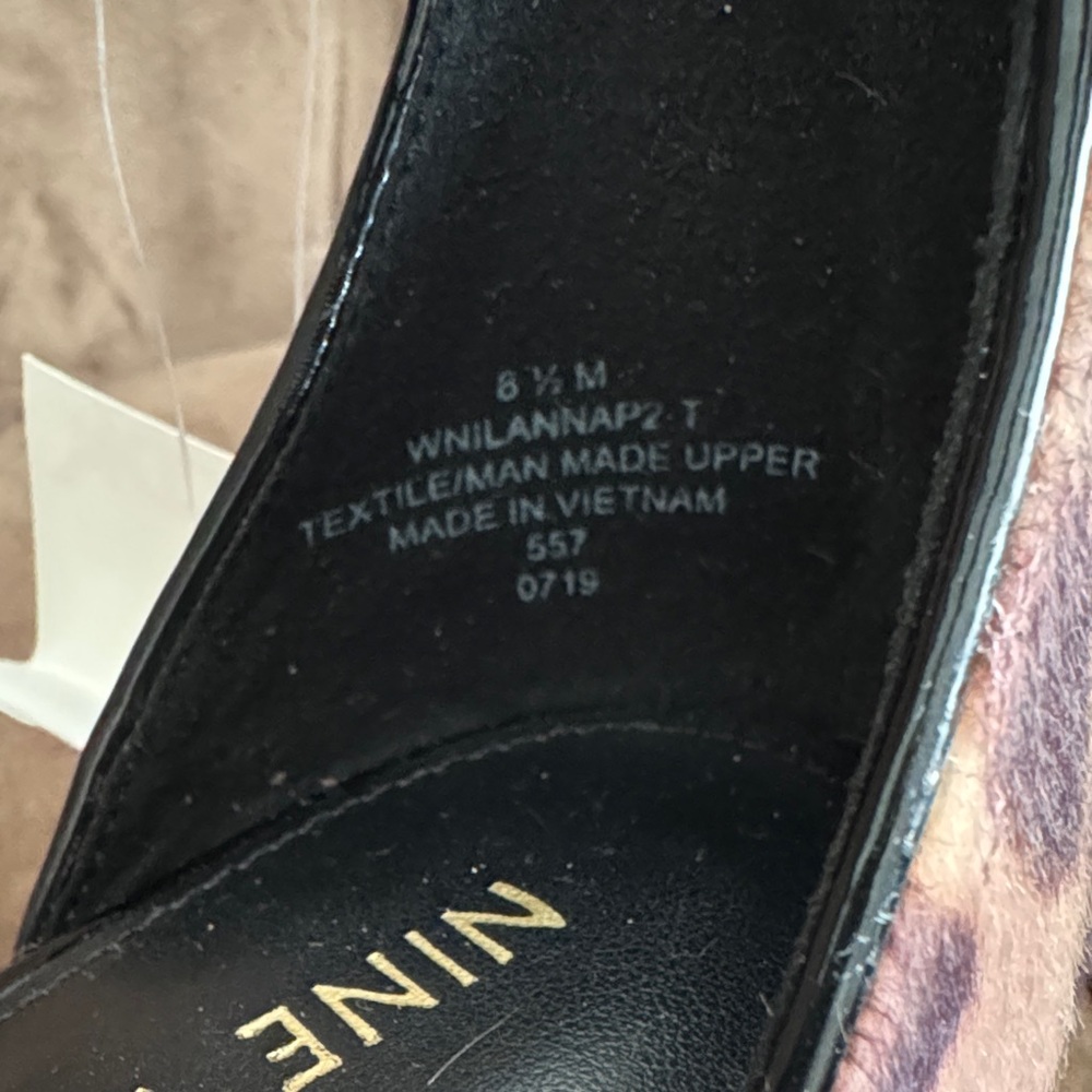 Nine West Leopard Print Strappy Heels - Picture 3 of 6